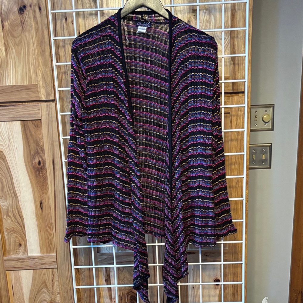 Vibrant Multicolor Striped Cardigan